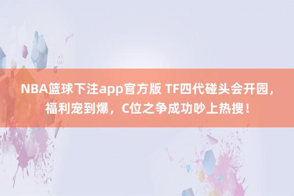 NBA篮球下注app官方版 TF四代碰头会开园，福利宠到爆，C位之争成功吵上热搜！