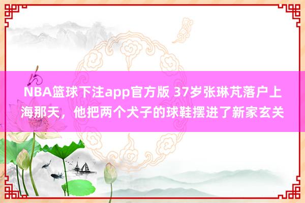 NBA篮球下注app官方版 37岁张琳芃落户上海那天，他把两个犬子的球鞋摆进了新家玄关