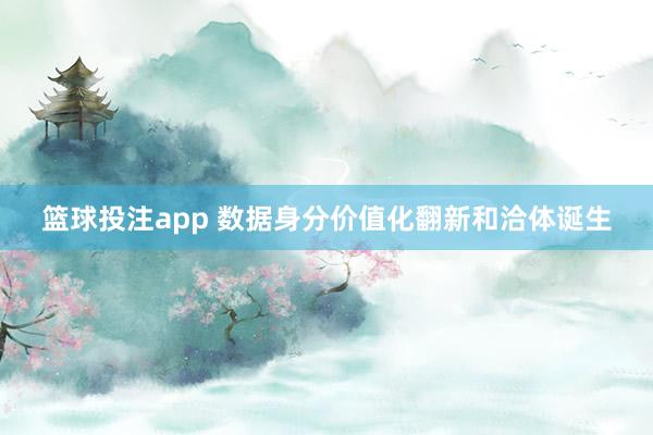 篮球投注app 数据身分价值化翻新和洽体诞生
